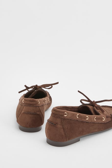 Lori Faux Suede Boat Shoes - Image 4