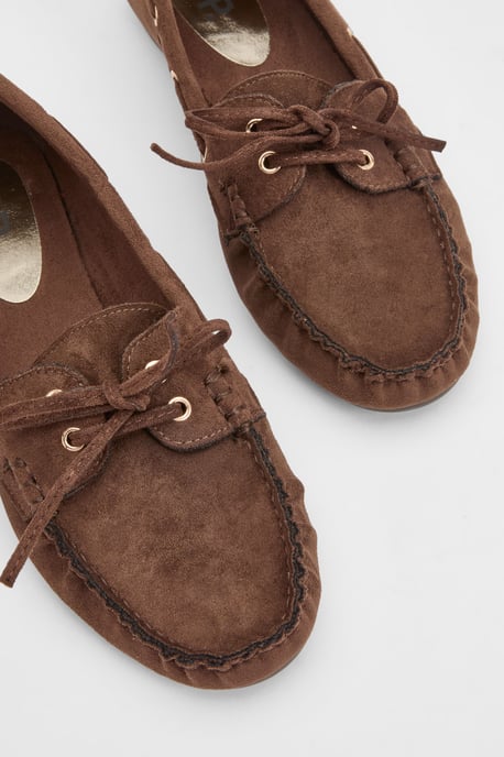 Lori Faux Suede Boat Shoes - Image 5