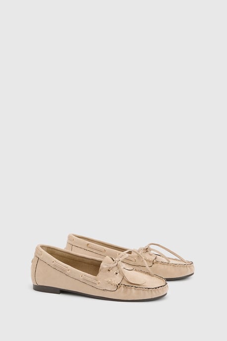 Lori Faux Suede Boat Shoes - Image 3