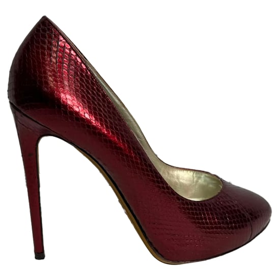 Dolce & Gabbana pumps met reliëf in rood leer - Image 1