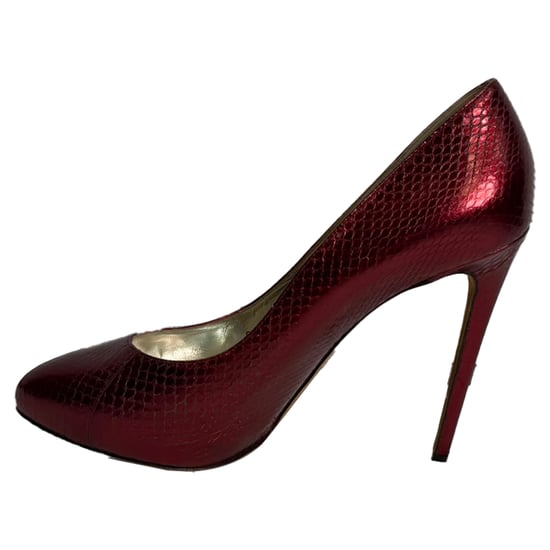 Dolce & Gabbana pumps met reliëf in rood leer - Image 3