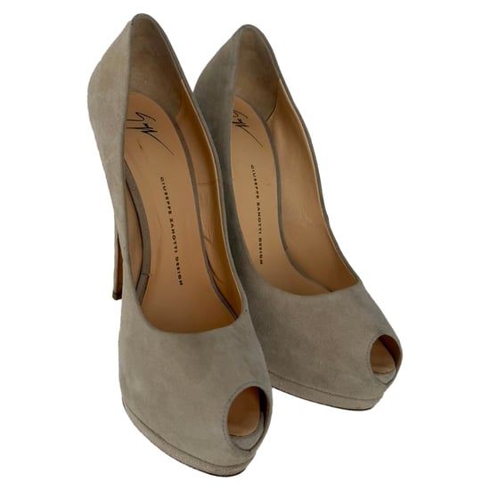 Giuseppe Zanotti Sharon Platform Pumps in Beige Suede - Image 5