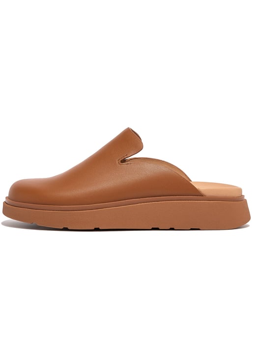Womens Light Tan Gen Ff Leather Mule - Image 1
