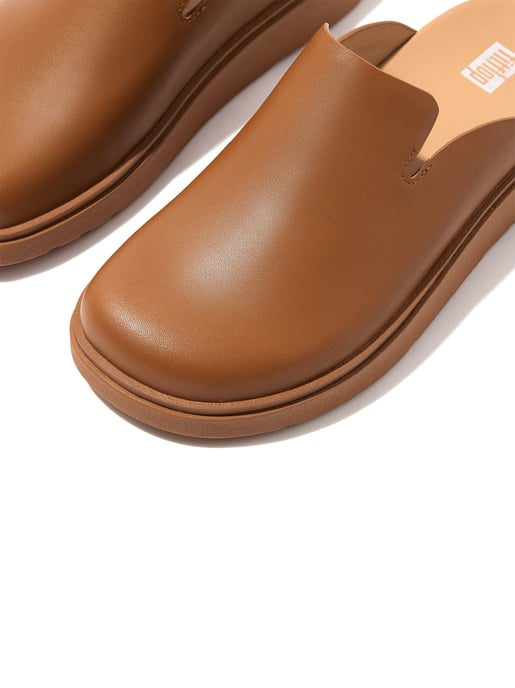 Womens Light Tan Gen Ff Leather Mule - Image 3