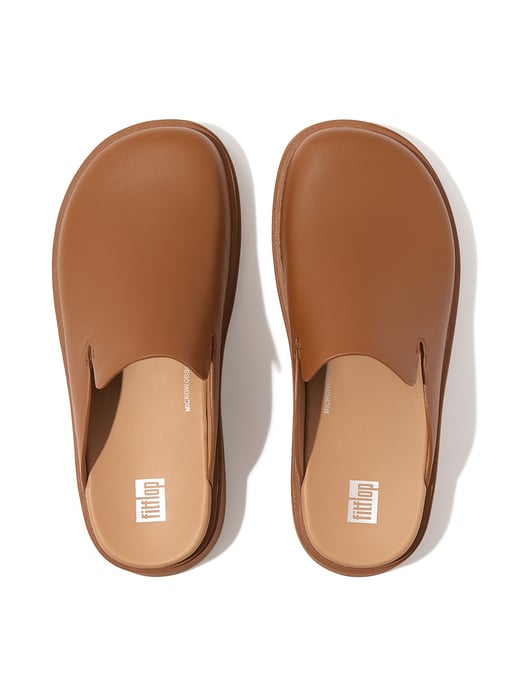 Womens Light Tan Gen Ff Leather Mule - Image 4