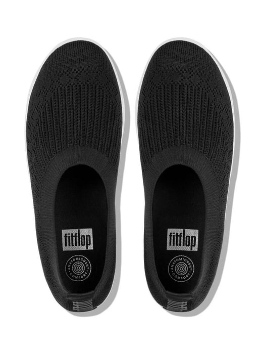 Womens Black Uberknit Slip On Ballerina Pump - Image 3