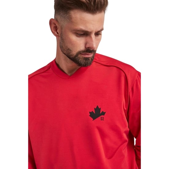 Dsquared2 D2 Maple Logo Röd Tröja - Image 4