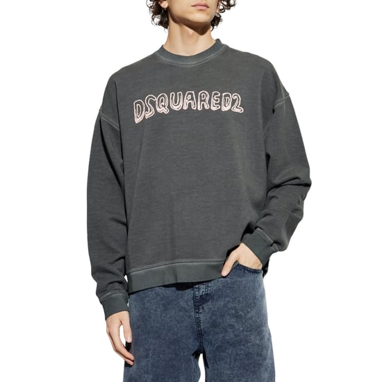 Dsquared2 Best Fade Logo Charcoal Grey Sweatshirt - Image 3