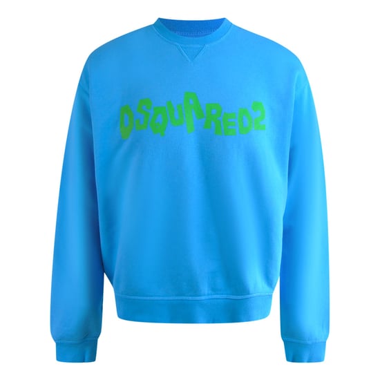 Dsquared2 Contrast Brand Logo Blue Sweatshirt - Image 1