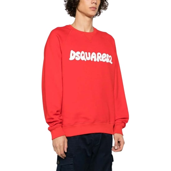 Dsquared2 Cool Fit Sketch Logo Rode Trui Met Ronde Hals - Image 2