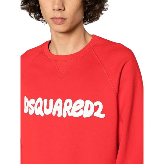 Dsquared2 Cool Fit Sketch Logo Rode Trui Met Ronde Hals - Image 4