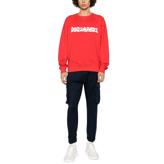 Dsquared2 Cool Fit Sketch Logo Rode Trui Met Ronde Hals - Image 5