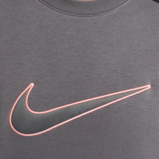 Nike Large Swoosh Logo Grey Jumper - Image 4