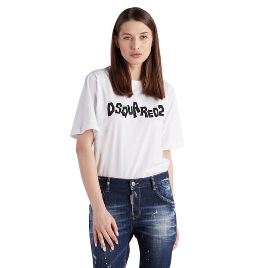 Dsquared2 Kontrast Märkeslogotyp Vit T-shirt - Image 3