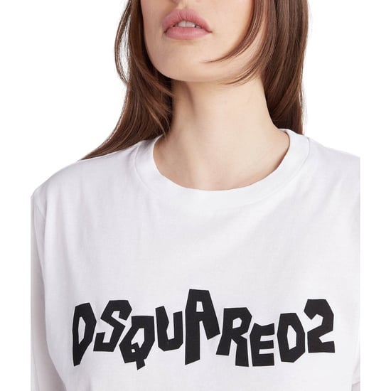 Dsquared2 Kontrast Märkeslogotyp Vit T-shirt - Image 4