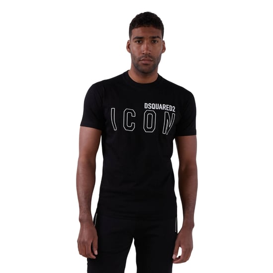Dsquared2 Icon Outline Logo Svart T-shirt - Image 5