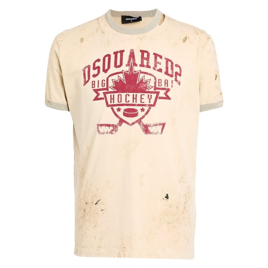 Dsquared2 Hockey Design Champagnefärgad T-shirt - Image 1