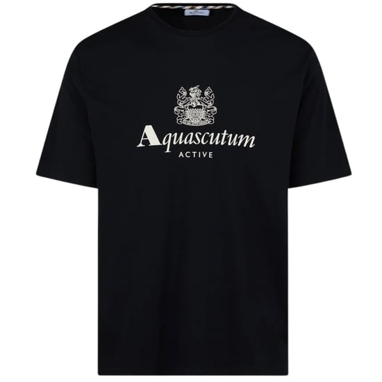 Aquascutum Active Big Logo T-shirt Black - Image 1