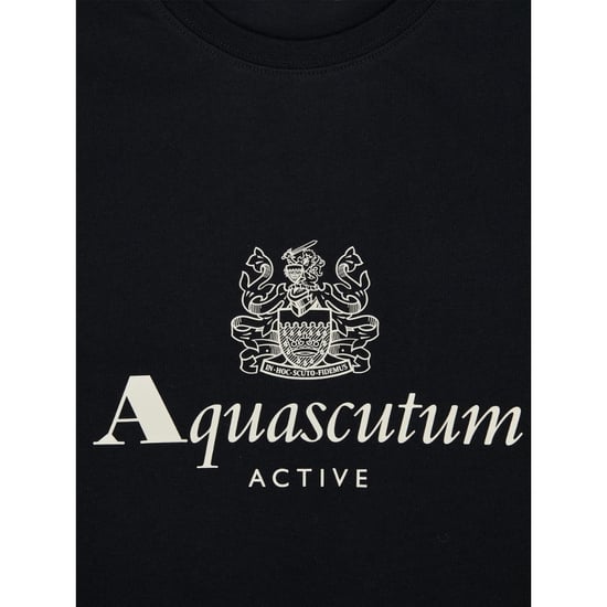 Aquascutum Active Big Logo T-shirt Black - Image 3