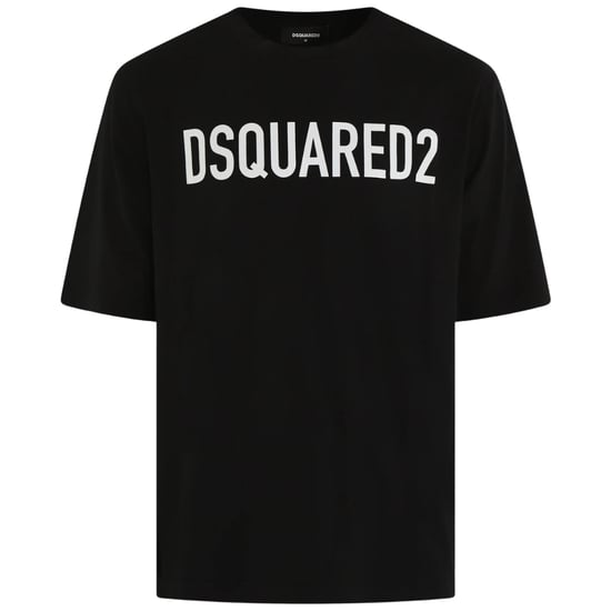 Dsquared2 Lös Passform Svart T-shirt Med Märkeslogotyp - Image 1