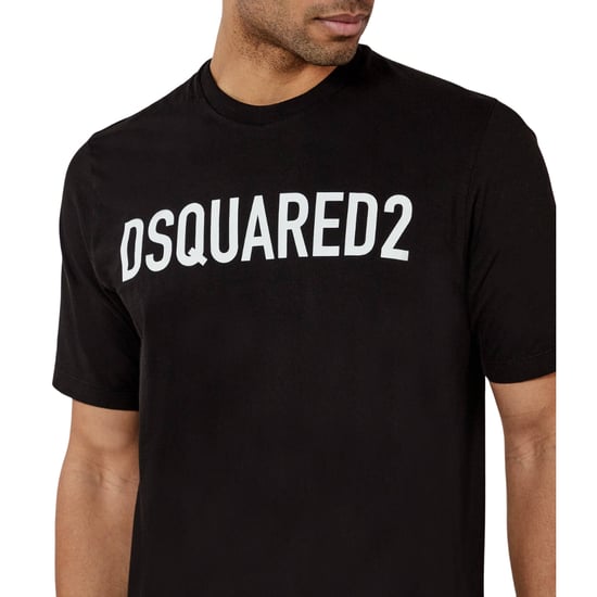 Dsquared2 Lös Passform Svart T-shirt Med Märkeslogotyp - Image 5