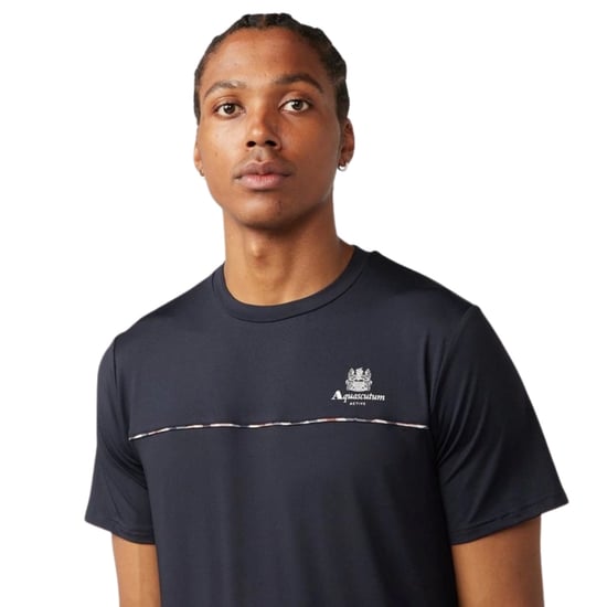 Aquascutum Active Stretch Piping Marinblå T-shirt - Image 2
