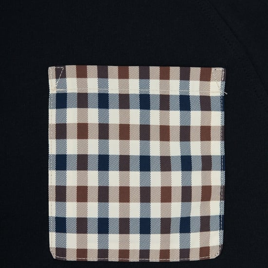 Aquascutum Active Raglan Check Pocket Black T-shirt - Image 3