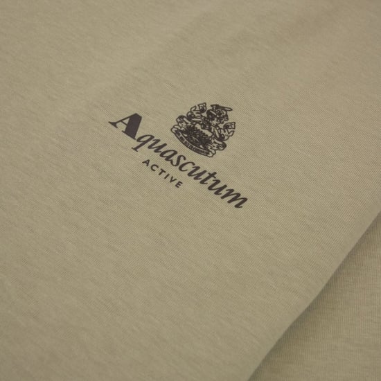 Aquascutum Active Small Logo T-shirt Beige - Image 3