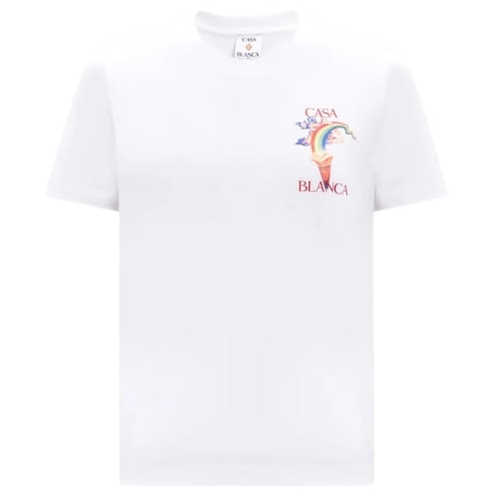 Casablanca Mönstrad Vit T-shirt Med Naturmotiv Och Lärare - Image 1