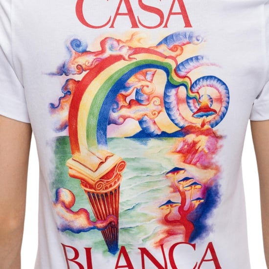 Casablanca Mönstrad Vit T-shirt Med Naturmotiv Och Lärare - Image 4