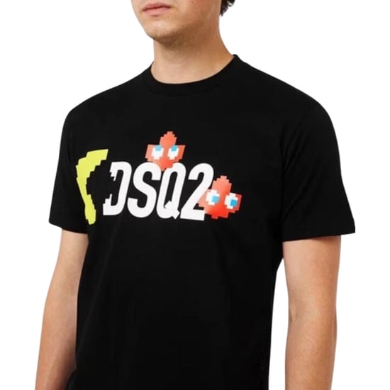 Dsquared2 Pac Man Dsq2 Logo Black T-shirt - Image 4