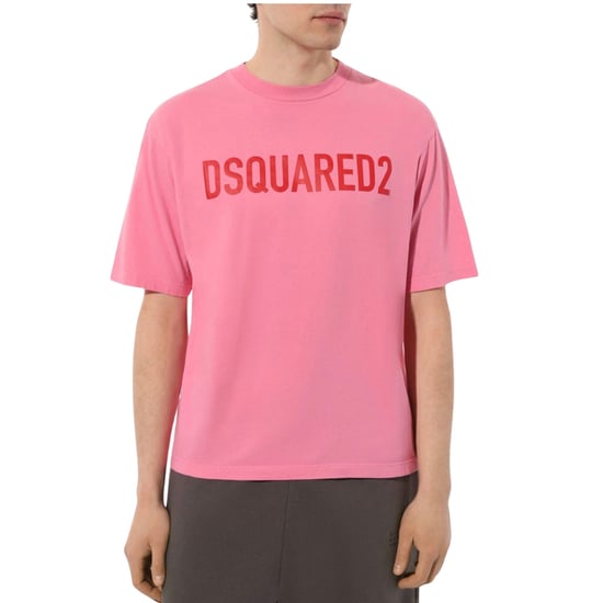 Dsquared2 Loose Fit Brand Logo Roze T-shirt - Image 3