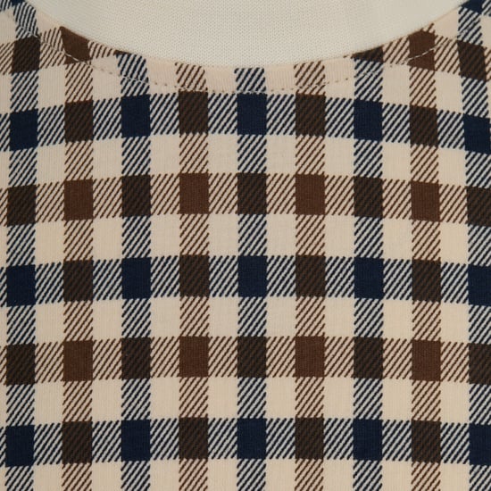 Aquascutum Active Iconic Check Old White Beige T-shirt - Image 3