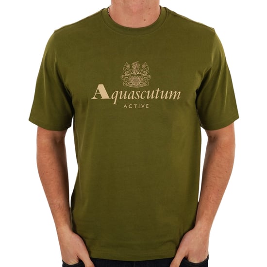Aquascutum Active Big Logo T-shirt Army Green - Image 1