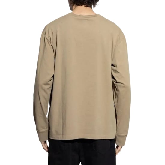 Dsquared2 Khaki Långärmad T-shirt Svart Stretchig Ikonlogga - Image 3