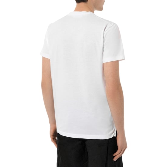 Dsquared2 Cigarette Fit The Cool Guy Print Wit T-shirt - Image 3