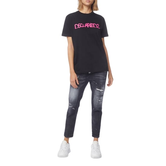 Dsquared2 Graffiti Spray Logo Zwart T-shirt - Image 5