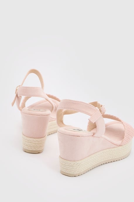 Amelie Textile Platform Open Toe Wedge Sandals - Image 4