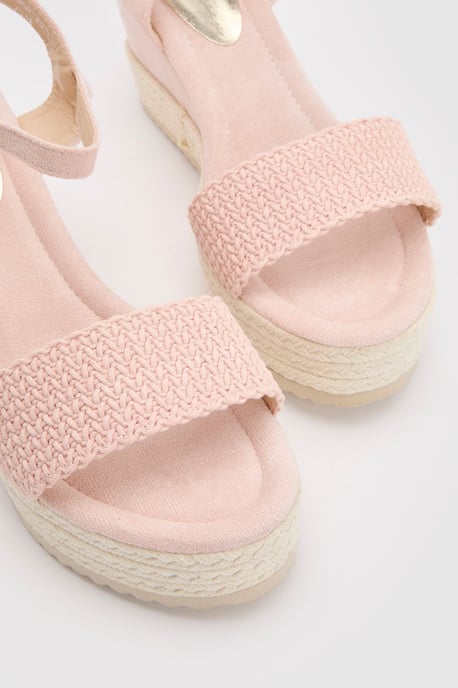 Amelie Textile Platform Open Toe Wedge Sandals - Image 5