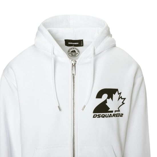 Dsquared2 Cool Fit Maple Leaf Logo Witte Hoodie - Image 3