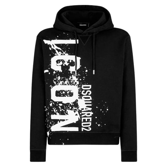 Dsquared2 Cool Fit Icon Splash Logo Svart Hoodie - Image 1