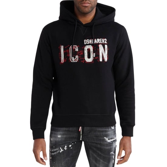 Dsquared2 Icon Scribble Logo Cool Fit Svart Huvtröja - Image 2