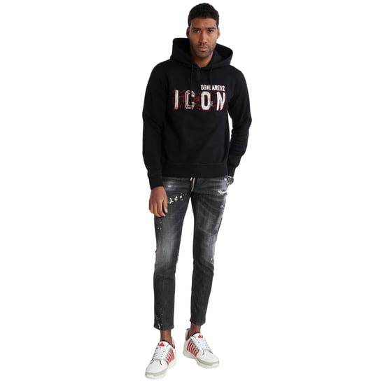 Dsquared2 Icon Scribble Logo Cool Fit Svart Huvtröja - Image 5