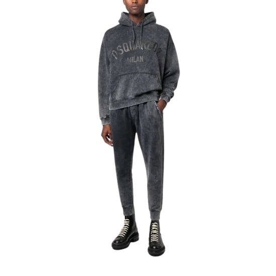 Dsquared2 Milano Destroyed Faded Look Grey Hoodie - Image 6