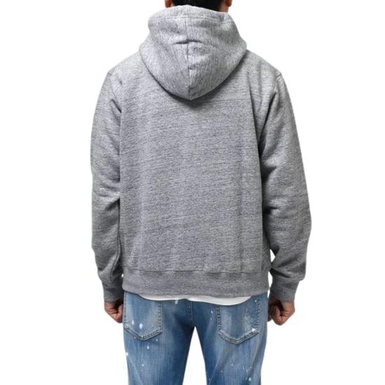 Dsquared2 Roze Icon Gebarsten Logo Grijze Hoodie - Image 4