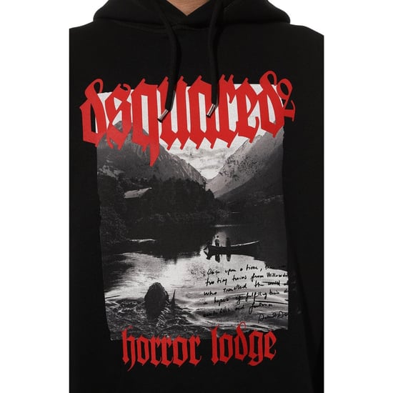 Dsquared2 Horror Lodge Design Svart Hoodie - Image 4