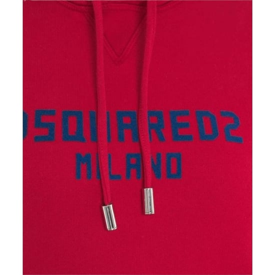 Dsquared2 Milano Logo Cool Fit Red Hoodie - Image 3