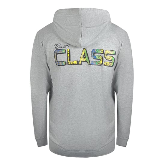 Cavalli Class Hoodie Met Opvallend Bloemenlogo In Grijs Met Ritssluiting - Image 2