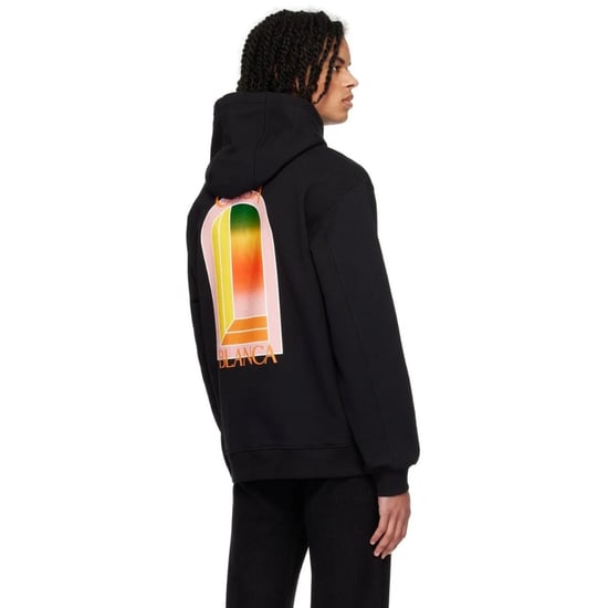 Casablanca Gradient Arch Logo Black Hoodie - Image 4