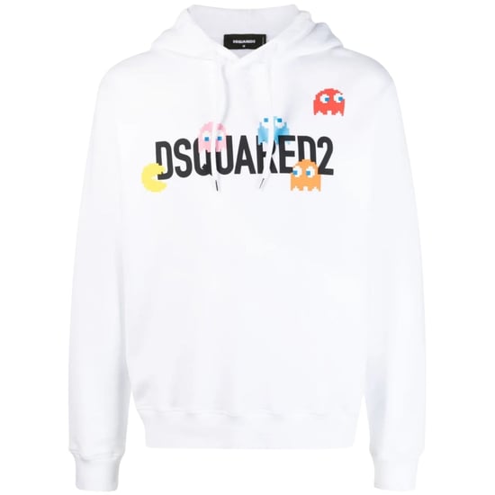 Dsquared2 Pac Man Cool Fit Witte Hoodie - Image 1